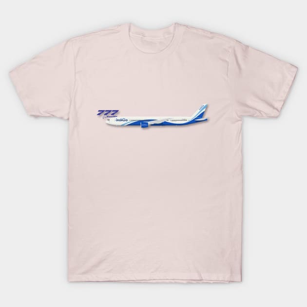 IndiGo Airlines Boeing 777 T-Shirt by GregThompson